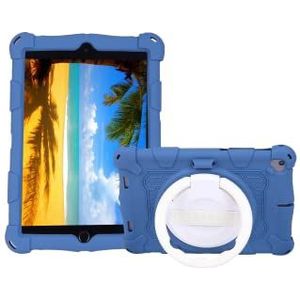 Beschermhoes van siliconen voor iPad Mini1/2/3/4/5, schokbestendig, met 360° draaibare handgreep, marineblauw