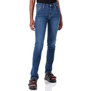 7 For All Mankind Kimmie Straight Bair Eco Jeans voor dames, blauw (mid blue), 23W x 23L
