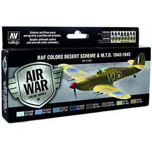 Vallejo 071163 kleurset, RAF woestijncamouflage WWII, 8x17 ml
