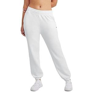 Champion Powerblend Sweatpants voor dames, trainingsbroek, wit, medium