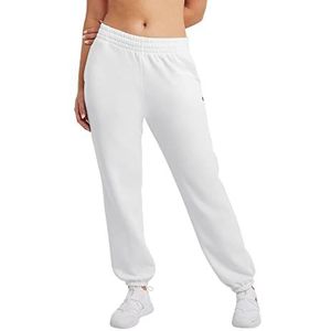 Champion Powerblend Sweatpants voor dames, trainingsbroek, wit, medium