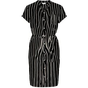 OBJECT - Blousejurk - Zwart / Wit - OBJJacira