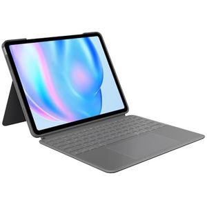 Logitech Combo Touch iPad Pro 13-inch (M4)(2024) Toetsenbordhoes - afneembaar toetsenbord met achtergrondverlichting en kickstand, comfortabel typen, multifunctionele modus - Grafiet, QWERTY