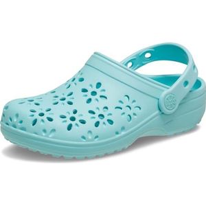 Crocs - Toddler Classic Floral Cut-Out Klompen - Aquamarine - Kunststof