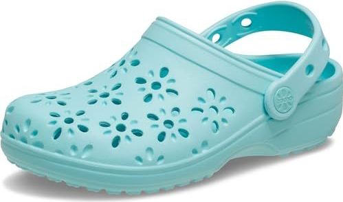 Crocs - Toddler Classic Floral Cut-Out Klompen - Aquamarine - Kunststof