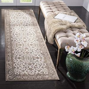 Safavieh Perzisch geïnspireerd tapijt, NBL659, geweven polyester en viscose lopers, bruin/crème, 66 x 182 cm