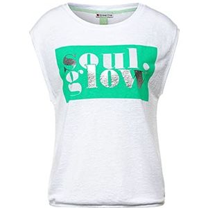 Street One T-shirt voor dames, wit, 38 NL