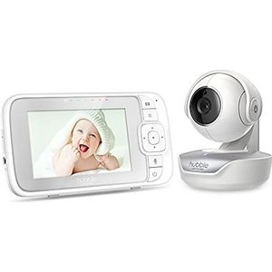 Hubble View Select 4,3 inch babyfoon met camera, afstandsbediening kantel-kantel-zoomfunctie, 2-weg communicatie, nachtzicht, nachtzicht, babybewaking binnen, kindercamera, babymonitor zonder wifi