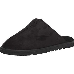 Skechers Heren Renten Palco Pantoffel, Zwart Microfiber Suede, 39 EU