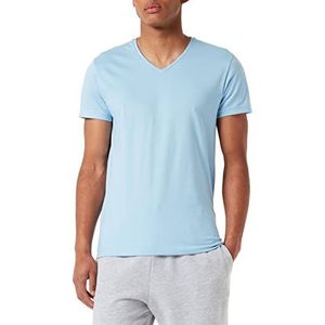 CALIDA Remix Basic T-shirt met V-hals voor heren, Placid Blue, 58-60