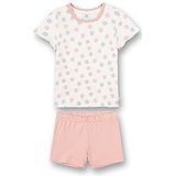 Sanetta Meisjespyjama wit dots-allover | Hoogwaardige en comfortabele katoenen pyjama voor meisjes pyjamaset voor meisjes, beige, 92