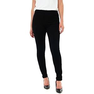 M17 Vrouwen Dames Denim Jeans Jeggings Sculpt Pull Op Skinny Fit Casual Katoenen Broek Met Zakken, Zwart, 52 NL