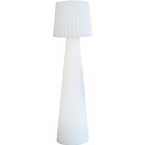 LumiSky LADY C110,Lady Design staande lamp, draadloos, LED, gegolfd, meerkleurig, dimbaar, H110 cm, met afstandsbediening,Zwart.