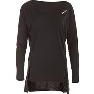 MCS003 - Longsleeve - Zwart/Vanilla Wit/Deep Pink - Modal - Verlengd Rugpand