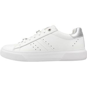 Geox J Nettuno Girl B Sneakers voor meisjes, Wit-zilver, 33 EU