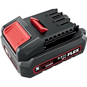 FLEX Accupack Li-Ion 12 V, 2,5 Ah, gereedschapsaccu met laadstatusindicator, EMS-bescherming en stof-/spatwaterbescherming, reserveaccu 532290