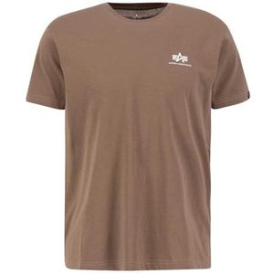 Alpha Industries Basic T T-Shirt met Kleine logo voor mannen Taupe