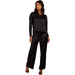 Little Mistress Houndstooth broek voor dames, Zwart, 40