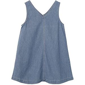 NAME IT meisjes jurk, Medium Blue Denim/Stripes: wit, 152