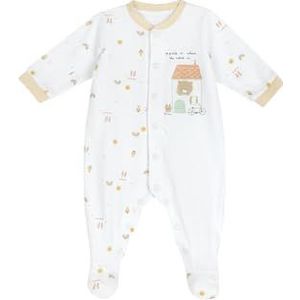 Chicco, Rompertje voor pasgeborenen en pasgeborenen, van zacht en licht katoen, met comfortabele opening aan de voorkant en beenopening, ideaal voor lente en herfst, gemaakt in Italië, Meerkleurig., 6