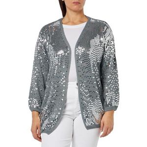 Sookie Dames gebreide jas 11119500-SO01, grijs zilver, M/L, grijs/zilver, M/L