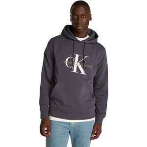 Calvin Klein Jeans Heren SEIZOEN MONOLOGO REGULAR HOODIE J30J320805 Pullover Hoodie, Zwart (Ebbenhout), 6XL, Zwart (Ebbenhout), 6XL grote maten
