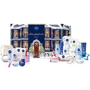 NIVEA Adventskalender 2022 voor 24 unieke verwenmomenten, kerstkalender met geselecteerde verzorgingsproducten en accessoires, onderhoudsset voor de adventstijd