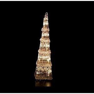 Kerstboom, LED-verlichting, modern design, verkrijgbaar in verschillende maten, 40 cm, 60 cm, 90 cm, 120 cm, verlichting in warm wit (40 cm)