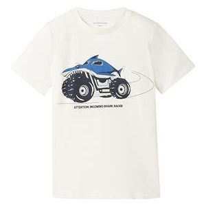 TOM TAILOR T-shirt voor jongens, 12906 - Wool White, 92/98 cm