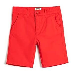 Koton Boys's bermuda basic chino zakken katoenen shorts, rood (420), 4-5 Jaar