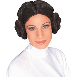Rubie's Officiële Star Wars Prinses Leia pruik, kostuum voor volwassenen, één maat, Wereldboekdag