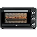 ICQN Vrijstaande Mini Oven - 20L - Convectie Mini Oven - Hetelucht - Timer - Zwart