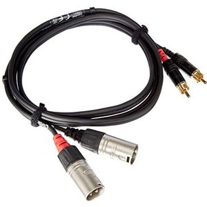 CORDIAL - Dubbele XLR-stekker naar RCA-audiokabel 1,5 m