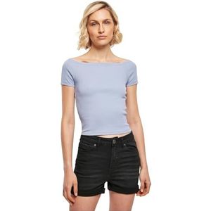 Urban Classics - Rib Off shoulder top Blauw