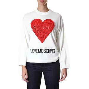 Love Moschino Damestrui Sweater, A01+Cuore Rosso, 46