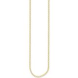 Thomas Sabo Dames jasseronketting 925 zilver deels verguld 45 cm - KE1219-413-12-S, 45,00, Sterling zilver, Geen edelsteen