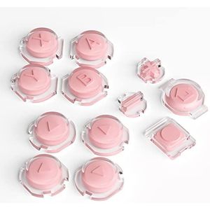 eXtremeRate Vervangende Controller ABXY Direction Home Capture + - Jelly Knoppen, Two-Tone Lichtrood & Helder met Symbolen Actiegezichtstoetsen voor Switch & Switch OLED Joy-con - JoyCon NIET Inbegrepen