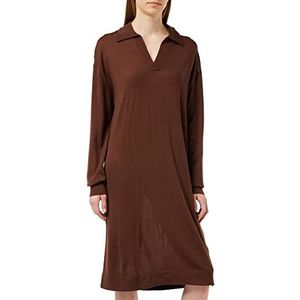 G-STAR RAW Dames Polo Knit Dress, Brown (Chocolate Lab B692-D312), S