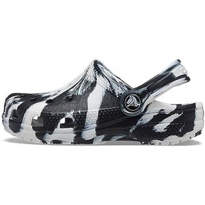 Crocs uniseks-kind Classic Clog T Clog, Marbled (Black/White), 22/23 EU