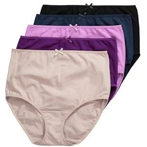 Ulla Popken Dames grote maten grote maten plus size 5 maxi-slips, solide, Meerkleurig, 42-44