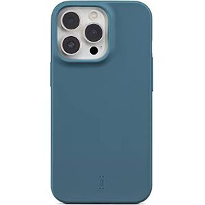 aiino Eco hoes voor iPhone 13 Pro, hoes voor iPhone 13 Pro, van 100% gerecycled kunststof, milieuvriendelijk, krasbestendig, slank profiel, beschermt je apparaat en de planeet, Peacock Blue