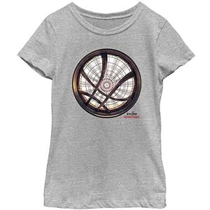 Marvel Little, Big Dr. Strange in The Multiverse of Madness Sanctum Sanctorum Window Girls T-shirt met korte mouwen, Athletic Heather, Medium, Athletic Heather, M