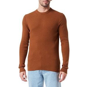 Jack & Jones JPRBLADALLAS Knit Crew Neck Pullover Sweater, Foxrood, XL