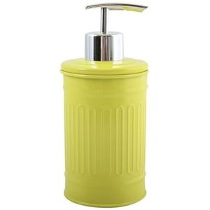 MSV Zeeppompje/dispenser - Industrial - metaal - appelgroen/zilver - 7.5 x 17 cm - 250 ml