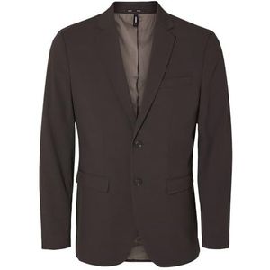 SELECTED HOMME Herenblazer, slimfit, chocolade taart, 50