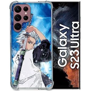 Cokitec Beschermhoes van gehard glas voor Samsung Galaxy S23 Ultra Manga Bleach Hitsugaya