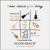 Hannabach 653094 klassieke gitaarsnaren serie 890 7/8 kindergitaar mensuur: 62-64cm - D4w