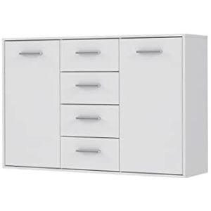 Forte ANTUZA commode B x H x D: 122,6x88,1x34,2, houtmateriaal, wit, groot