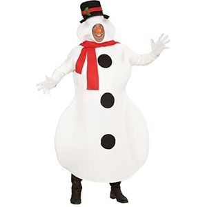 Widmann 02877 - kostuum voor volwassenen, sneeuwpop, kostuum en neus, maat M/L
