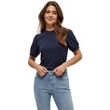 T-shirt - Effen - Jersey - Kwartmouw - Normale Pasvorm